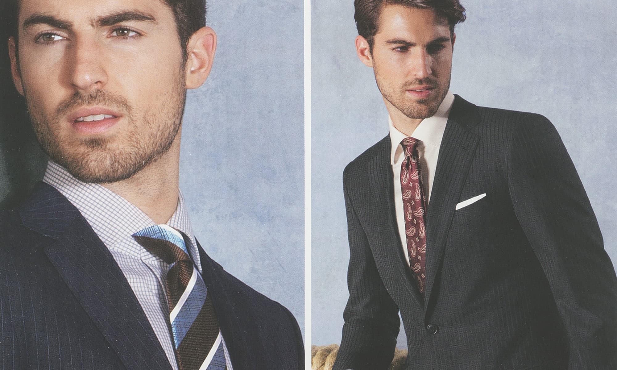 Two men in bespoke suits – Yaseen Mohammad custom tailoring